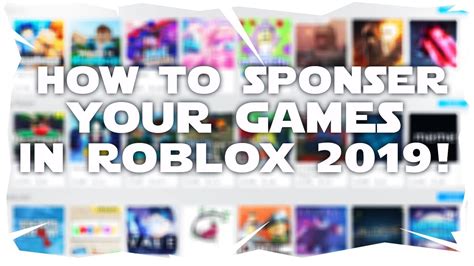 Afbeeldingsresultaten voor How to Sponsor Your Game On Roblox