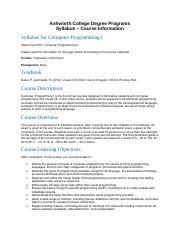 Image result for Ashworth College Computer Programming 1 Assignment Answers