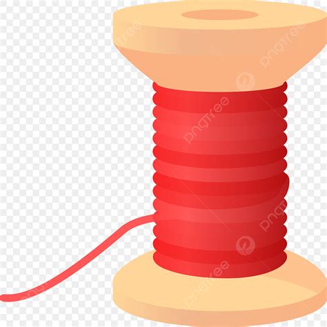 Toradh íomhá ar Cartoon Spool of Thread Transparent Background
