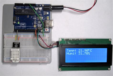 Arduino DHT22 LCD 16X2 I2C Pinout に対する画像結果