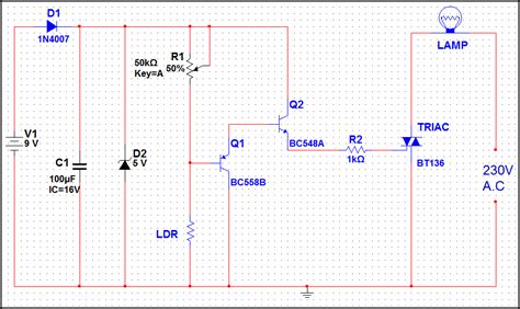 Image result for Automatic Light Switch Circuit Diagram