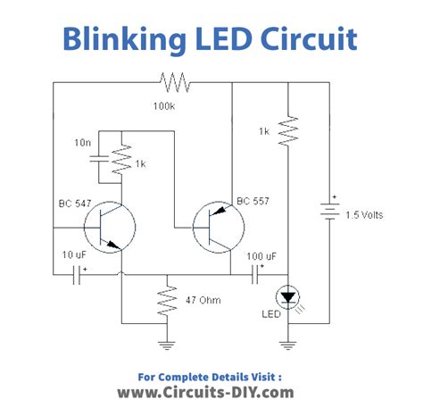 Image result for Blinking LED Circuit Schematic