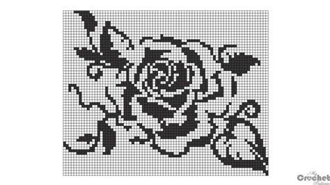 Image result for Filet Crochet Rose Chart