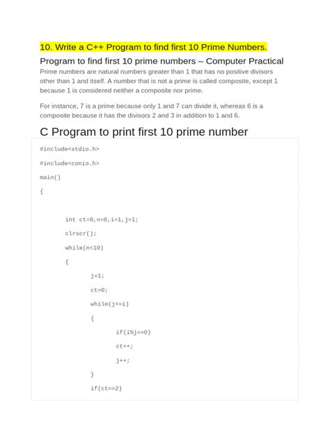 Image result for Write a Program for Prime Number in C