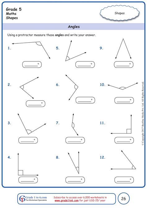 Toradh íomhá ar Types of Angles Worksheet