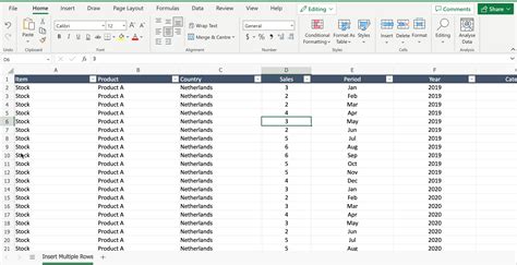 Toradh íomhá ar Excel Insert Multiple Rows Between Each Row