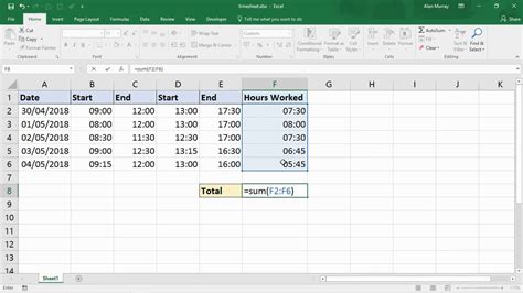 Toradh íomhá ar How to Compute Time in Excel Hack