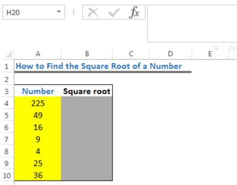 How to Write the N Root in Excel に対する画像結果