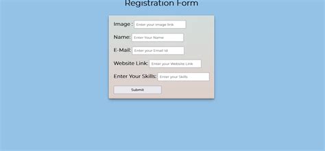 Image result for Registration Form HTML Code GitHub