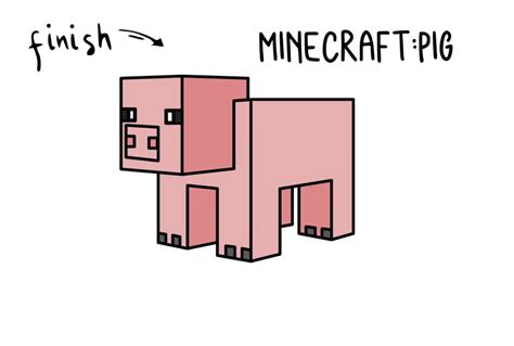 Toradh íomhá ar How to Draw Minecraft Pig