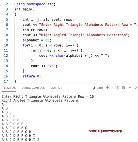 Pattern Program to Print 1 to N Number in Right Angle Triangle に対する画像結果