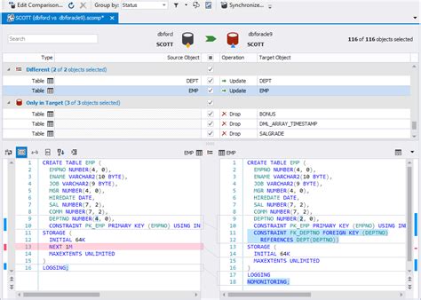 Toradh íomhá ar Schema and Objects Oracle DB Image