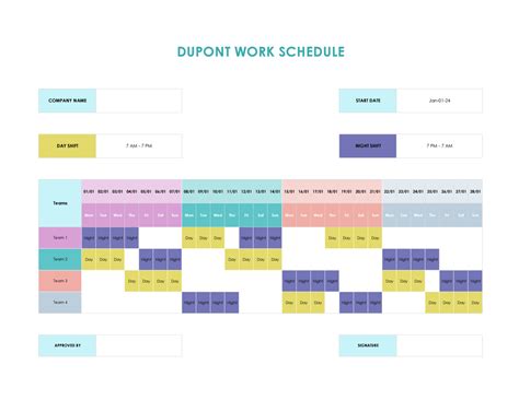 Toradh íomhá ar Rotating Shift Work Schedule Templates