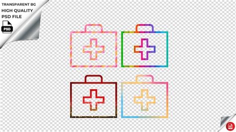 Ios medkit outline Colorful Icon Pack PSD Transparent | Premium AI ...
