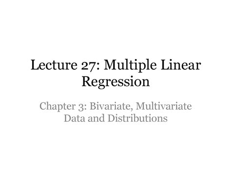 Toradh íomhá ar PowerPoint Multiple Linear Regression