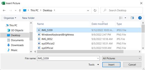 Toradh íomhá ar Insert Data in Excel