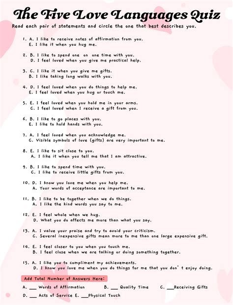 Toradh íomhá ar 5 Love Languages Hand Out