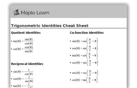 Image result for Basic Trig Identities