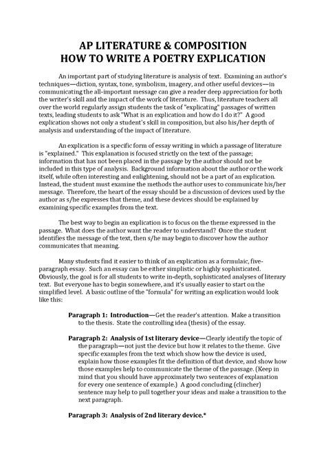 Image result for Explication Example