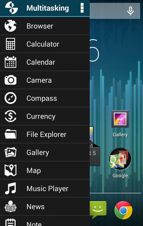 Toradh íomhá ar Android Multitasking