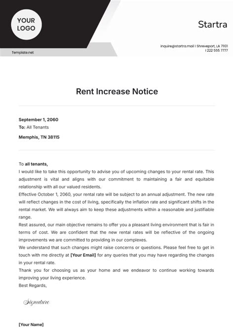 Image result for Rent Increase Notice Form