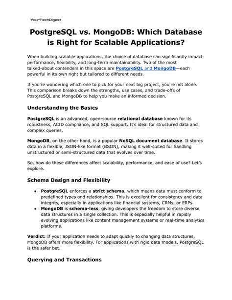 Toradh íomhá ar PostgreSQL vs MongoDB for Large Data