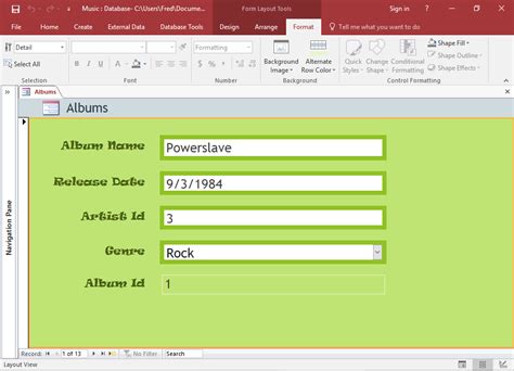 Image result for Access Database Form Design