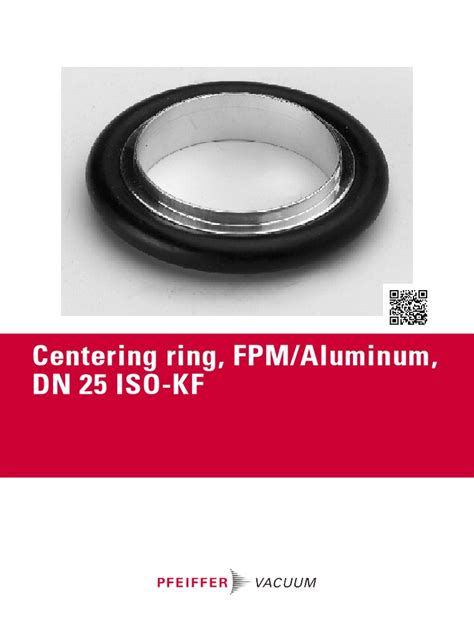 Centering Ring, FPM/Aluminum, DN 25 Iso-Kf | PDF