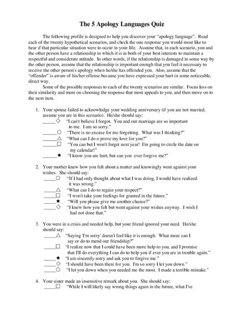 Image result for Apology Language Quiz