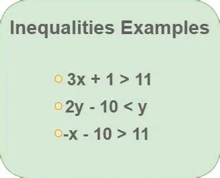 math inequality examples elementary に対する画像結果