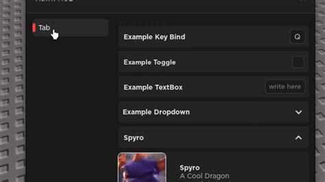 Toradh íomhá ar UI Lib Roblox Script