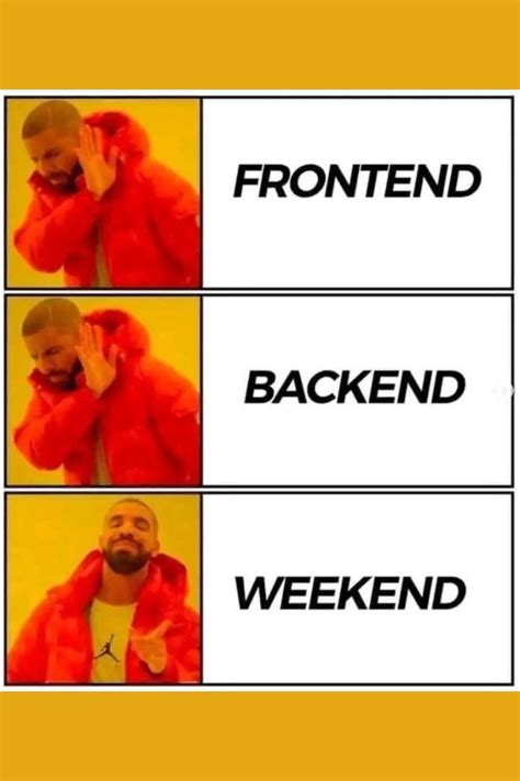 Afbeeldingsresultaten voor Frontend/Backend API Meme