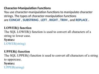 Image result for All Character Functions