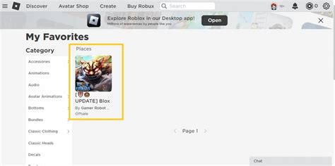 Image result for How To Find Favorite Items In Roblox