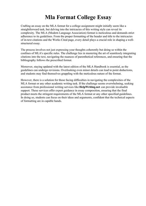 MLA Essay Format Sample に対する画像結果