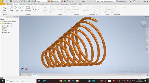 Afbeeldingsresultaten voor Making Spring in Inventor
