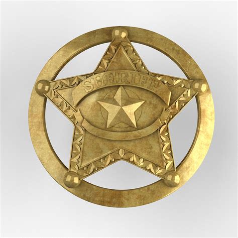 Toradh íomhá ar Badge 3D Model Free