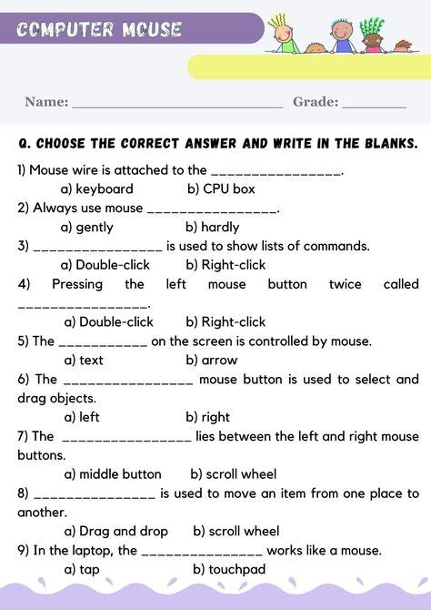 Image result for ICSE Grade 4 Computer Worksheet On PowerPoint