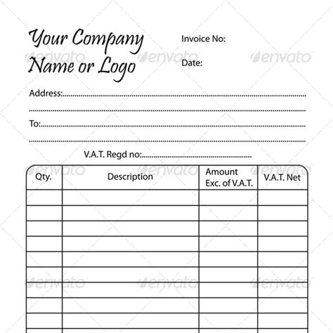 Stationery Invoice Format in Excel に対する画像結果