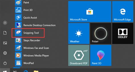 Image result for Where Is Snipping Tool in Windows 10