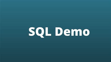 Image result for SQL Demo Strucrure