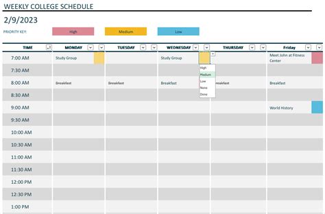Image result for Make a Schedule Using Excel