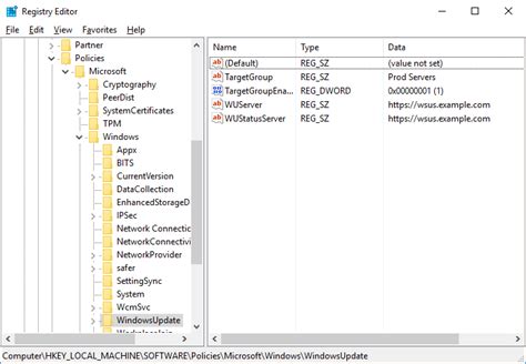 Image result for WSUS Regedit