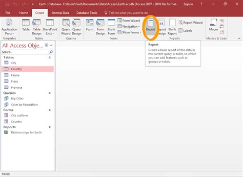 Image result for How to Create a Report in Access