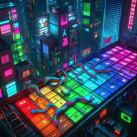 Rgb Cyberpunk Board Game Art - Etsy