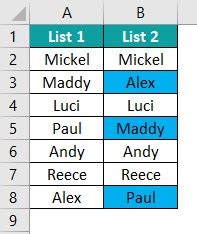 Excel Compare Two Lists に対する画像結果