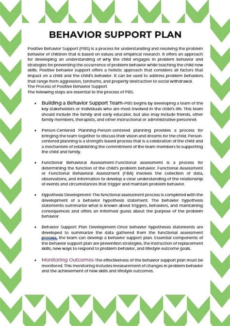 Image result for Assistive Support Plan Template for Autism