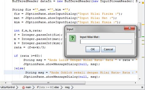 Toradh íomhá ar If Else JOptionPane Java