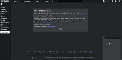 Image result for Roblox Account Terminated Speech