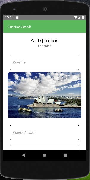 React Native Quiz UI に対する画像結果